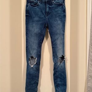 Free People Distressed Denim Skinny Jeans